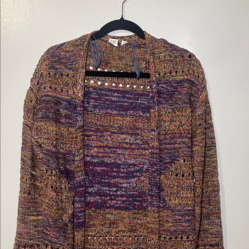 GAP Multicolor Knit Cardigan